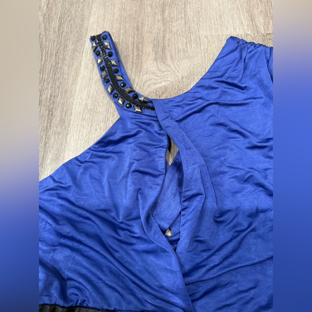 🛍️ 3 for $15 🛍️ Everything Must Go ✨ Bebe Royal Blue Party Dress S - Picture 4 of 8